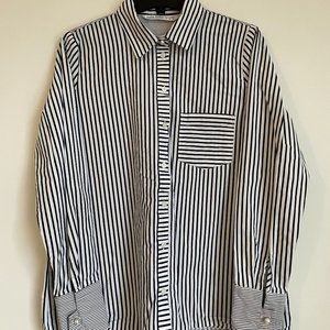 Zara navy striped blouse SMALL